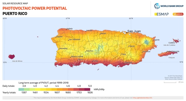Photovoltaic Electricity Potential, Puerto Rico